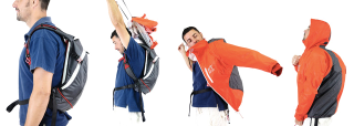 Illustration for article titled This Backpack Has an Emergency Raincoat That Deploys Like a Parachute
